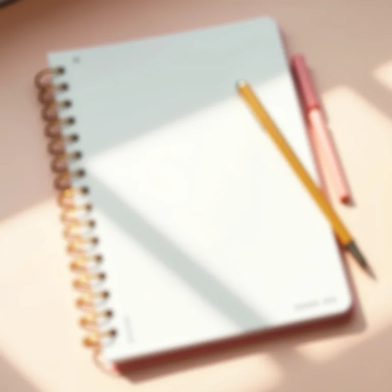 Planner aberto com cronograma flexível para autocuidado