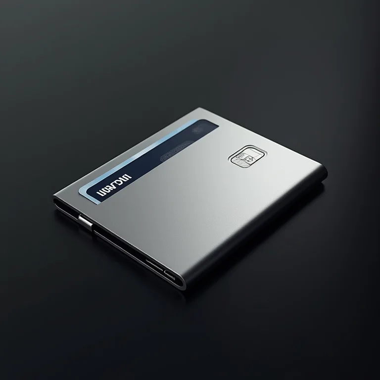 Porta cartão com proteção RFID bloqueando um scanner de dados.