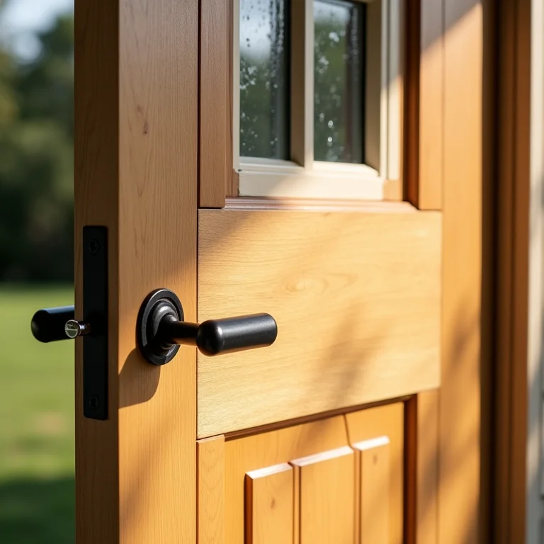 Porta de entrada protegida com selante resistente