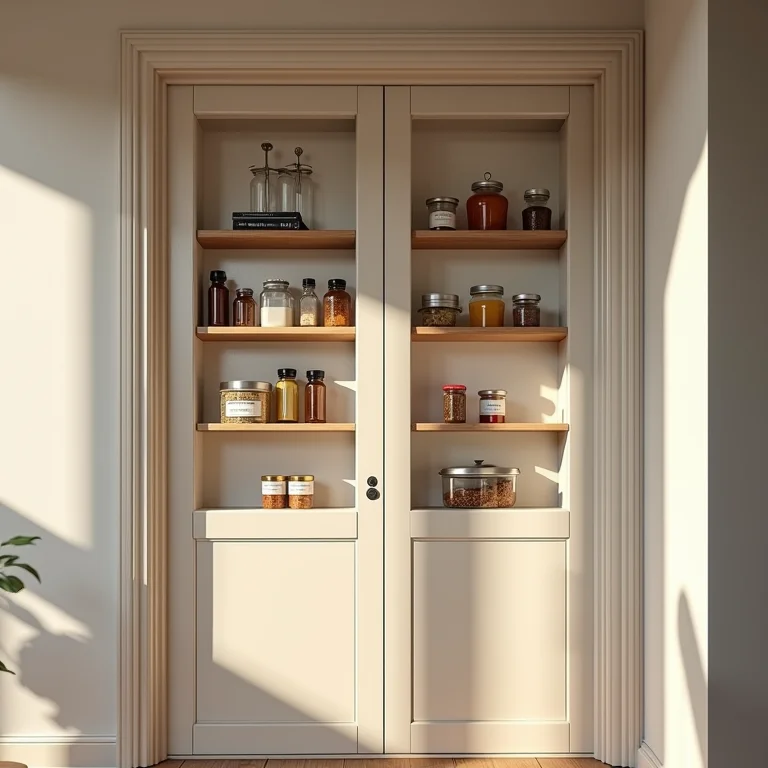 Portas de despensa otimizadas com prateleiras