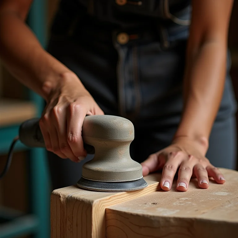 Preparando uma superfície de madeira para receber pátina.