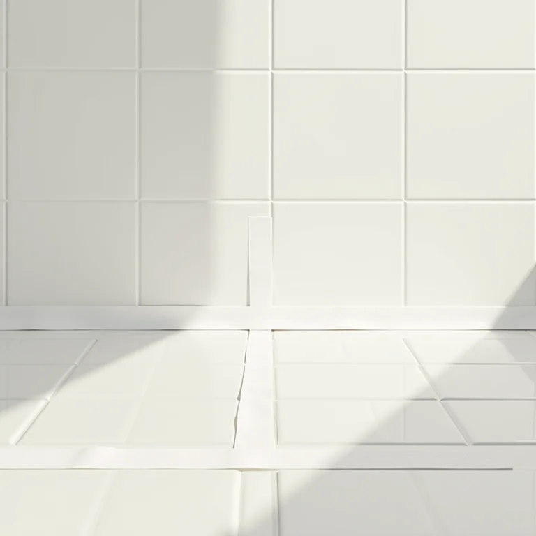 Protegendo áreas com fita adesiva antes de pintar azulejos