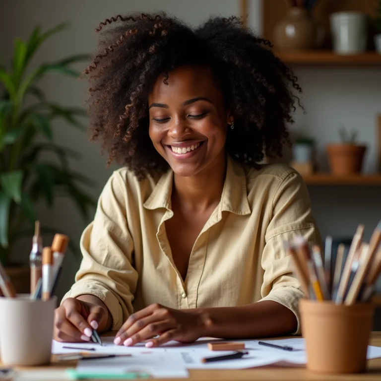 Redução do estresse no artesanato