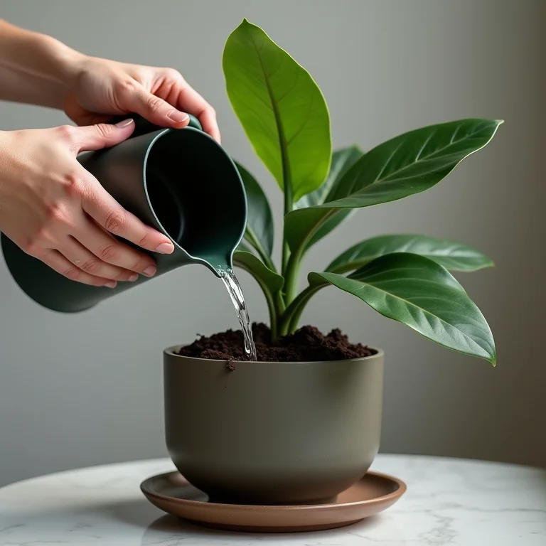 Rega e umidade para Calatheas.