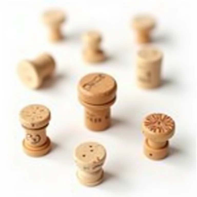 Rolhas de champanhe em diferentes estilos decorativos