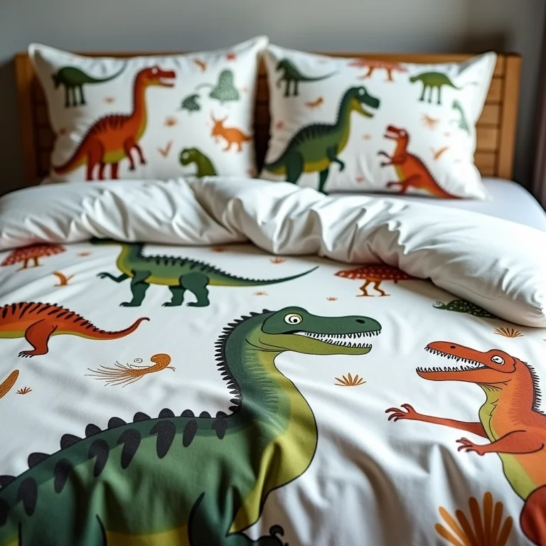 Roupa de cama com tema de dinossauros