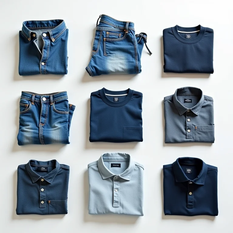 Roupas dobradas de diferentes formas