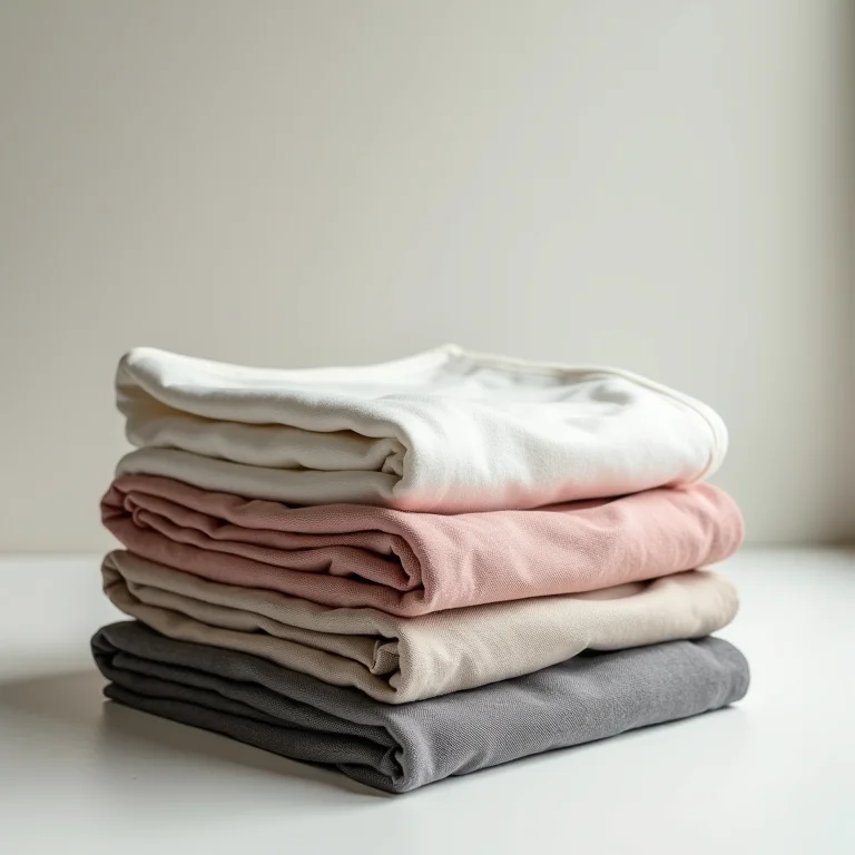 Roupas dobradas para otimizar espaço