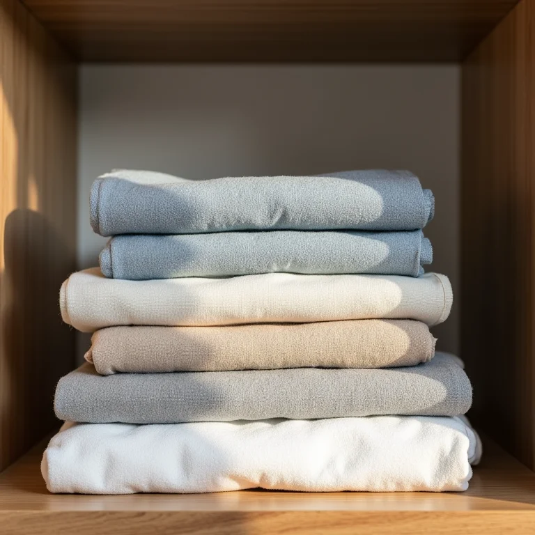 Roupas dobradas sem amassados