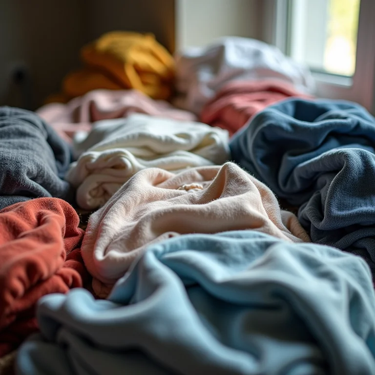 Roupas sendo separadas para doação
