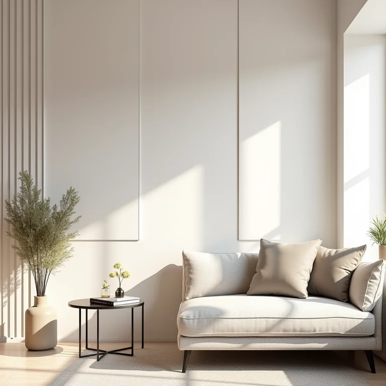 Sala de estar valorizada com painéis de gesso 3D na parede.