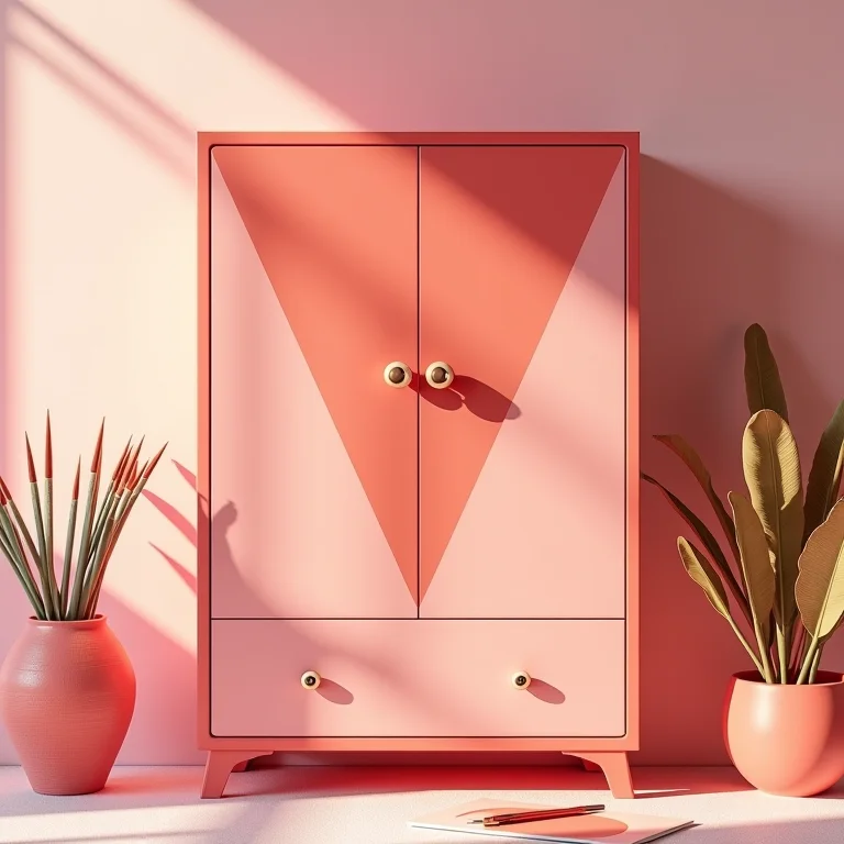 Sapateira com pintura criativa em cores vibrantes e padrões geométricos