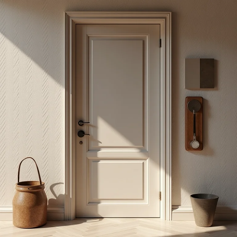 Sapateira revestida com papel de parede texturizado em padrão espinha de peixe