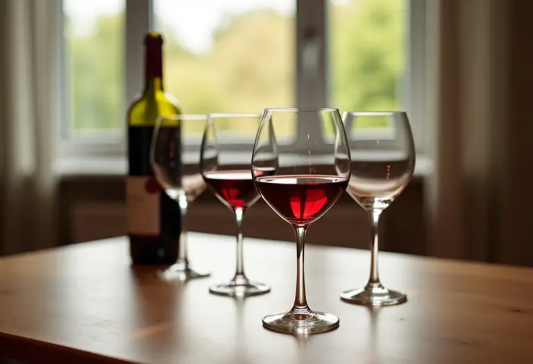 Seleção de taças de vinho de diferentes formatos.