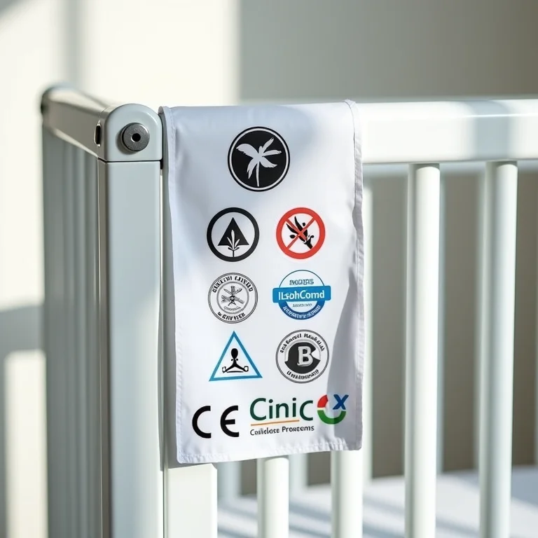 Selo de segurança em berço portátil