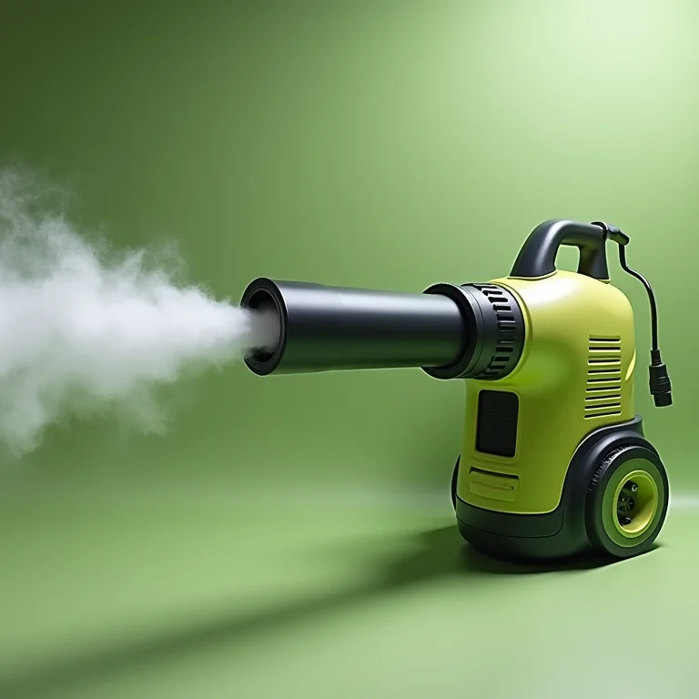 Soprador de folhas elétrico com foco no fluxo de ar