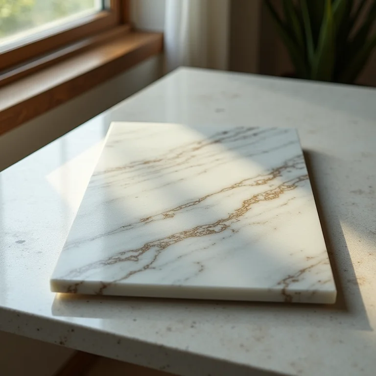 Tábua de corte de vidro ou pedra elegante