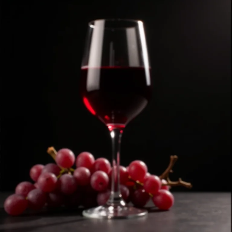 Taça de vinho tinto Bordeaux com decoração.