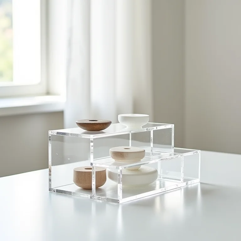 Teste de durabilidade de organizador de acrílico