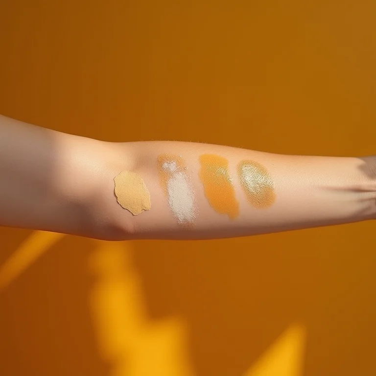 Teste do brilho do protetor solar na pele