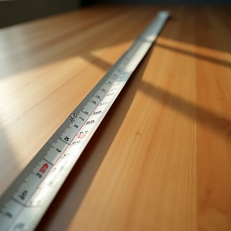 Trena estendida sobre uma superfície de madeira