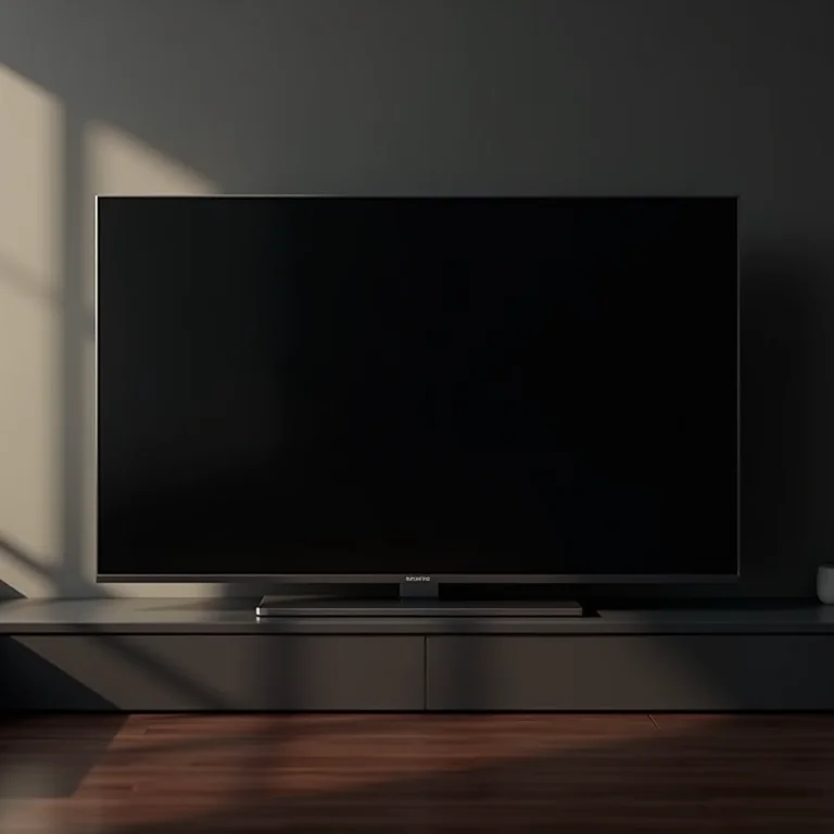 TV desligada e fria pronta para limpeza