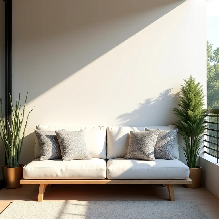 Varanda moderna com futon