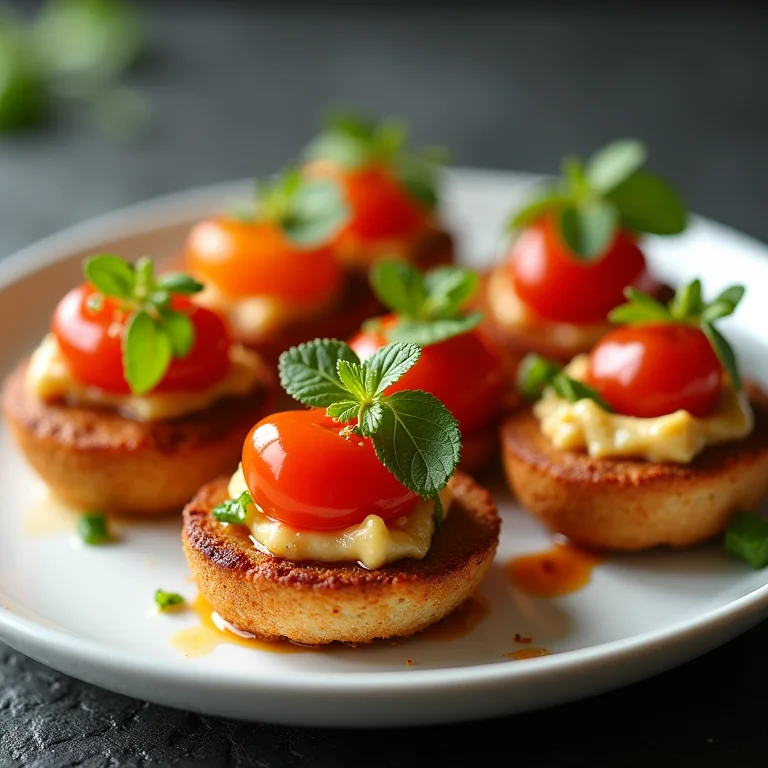 Variedade de aperitivos e finger foods para festa de Ano Novo