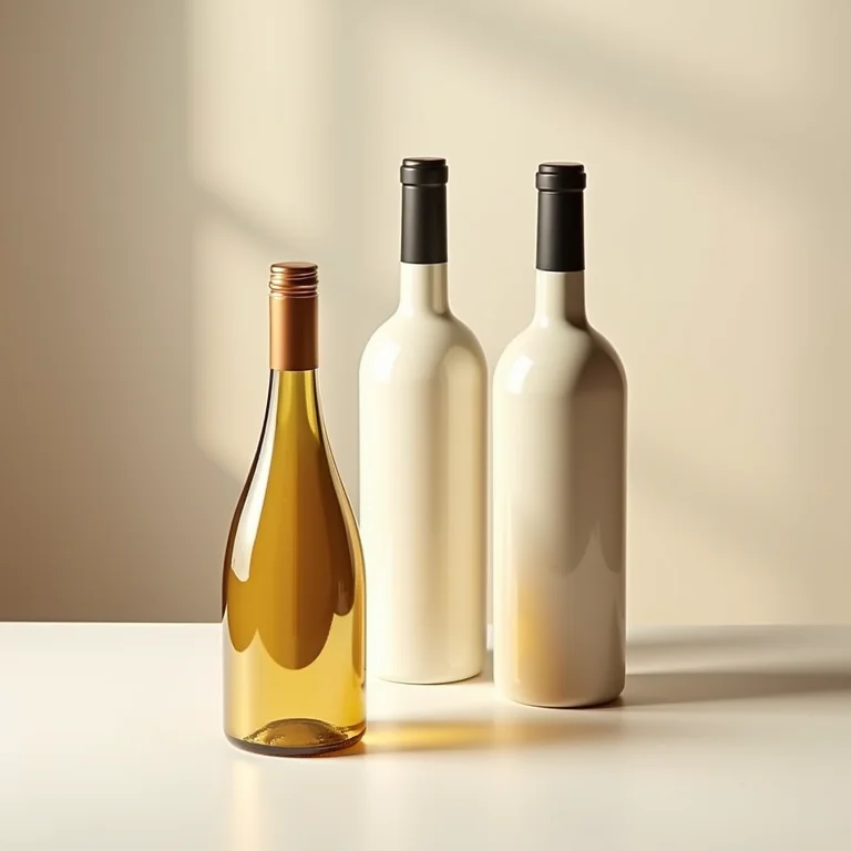 Vasos de mesa feitos com garrafas de vinho com design elegante