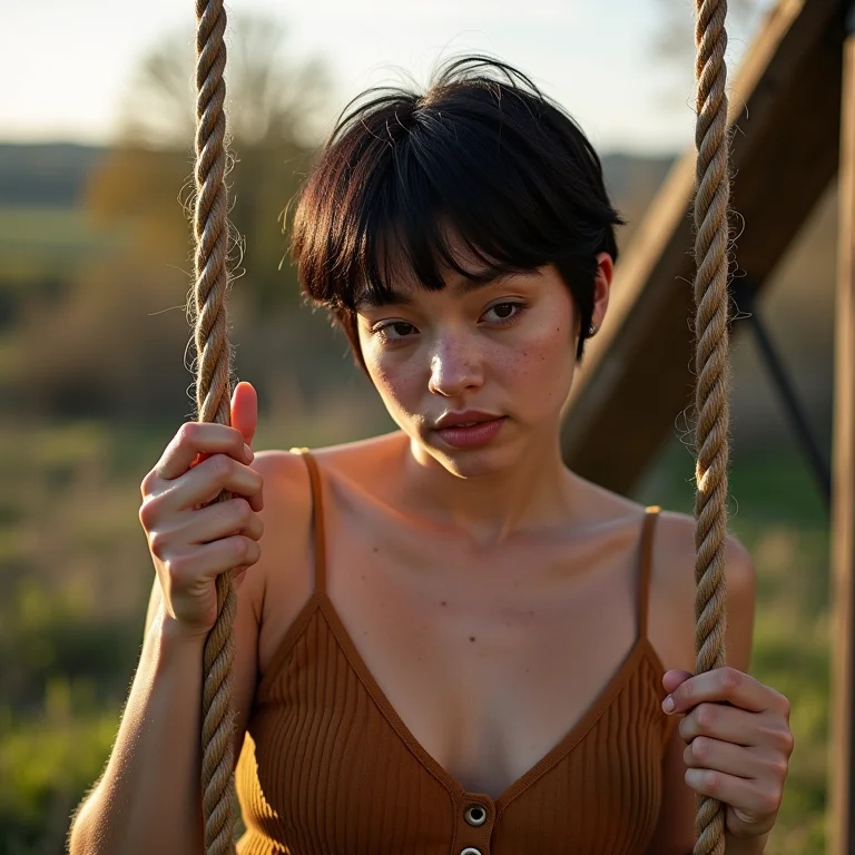 Verificando a segurança do balanço suspenso