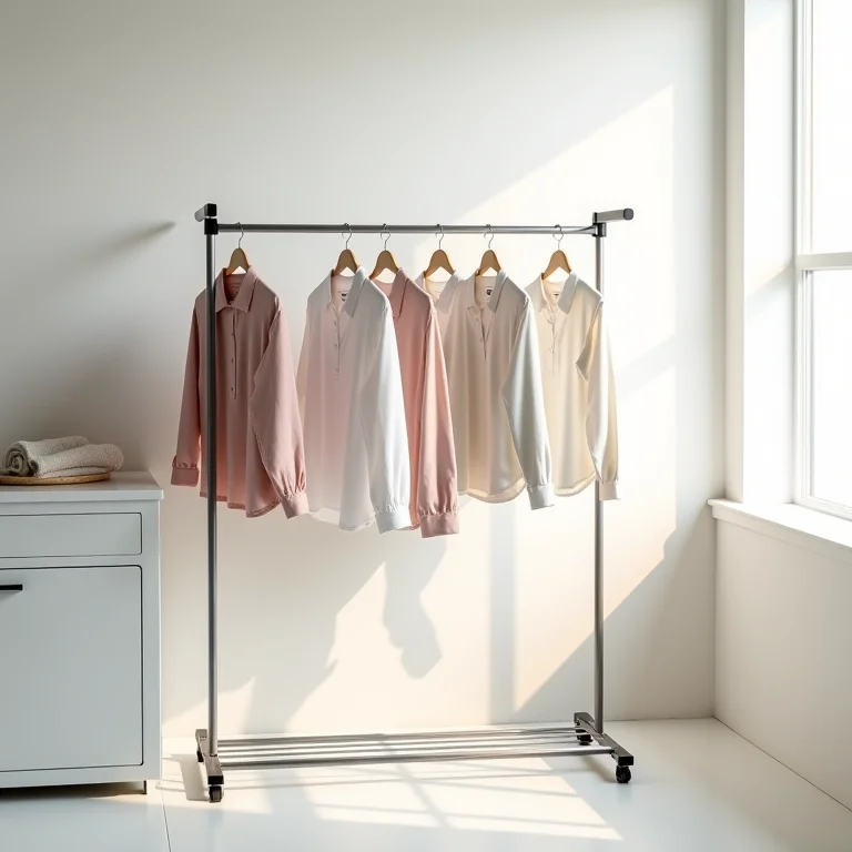 Versatilidade do cabideiro retrátil para diferentes tipos de roupa