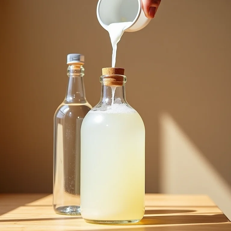 Vinagre branco e água para limpar garrafa térmica