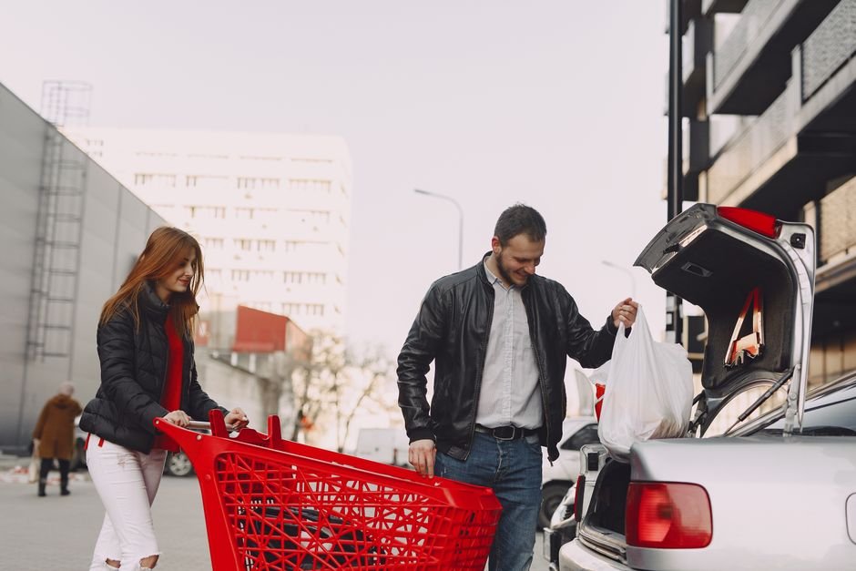Zona flexível para compras e bagagem
