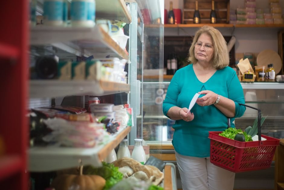 Organize a lista de compras por categoria